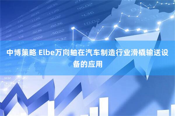 中博策略 Elbe万向轴在汽车制造行业滑橇输送设备的应用