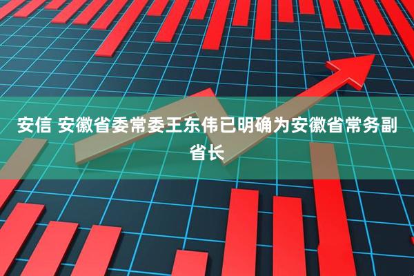 安信 安徽省委常委王东伟已明确为安徽省常务副省长