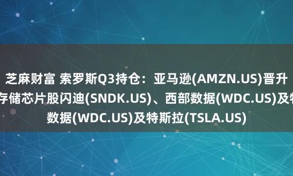 芝麻财富 索罗斯Q3持仓：亚马逊(AMZN.US)晋升第一重仓股 清仓存储芯片股闪迪(SNDK.US)、西部数据(WDC.US)及特斯拉(TSLA.US)